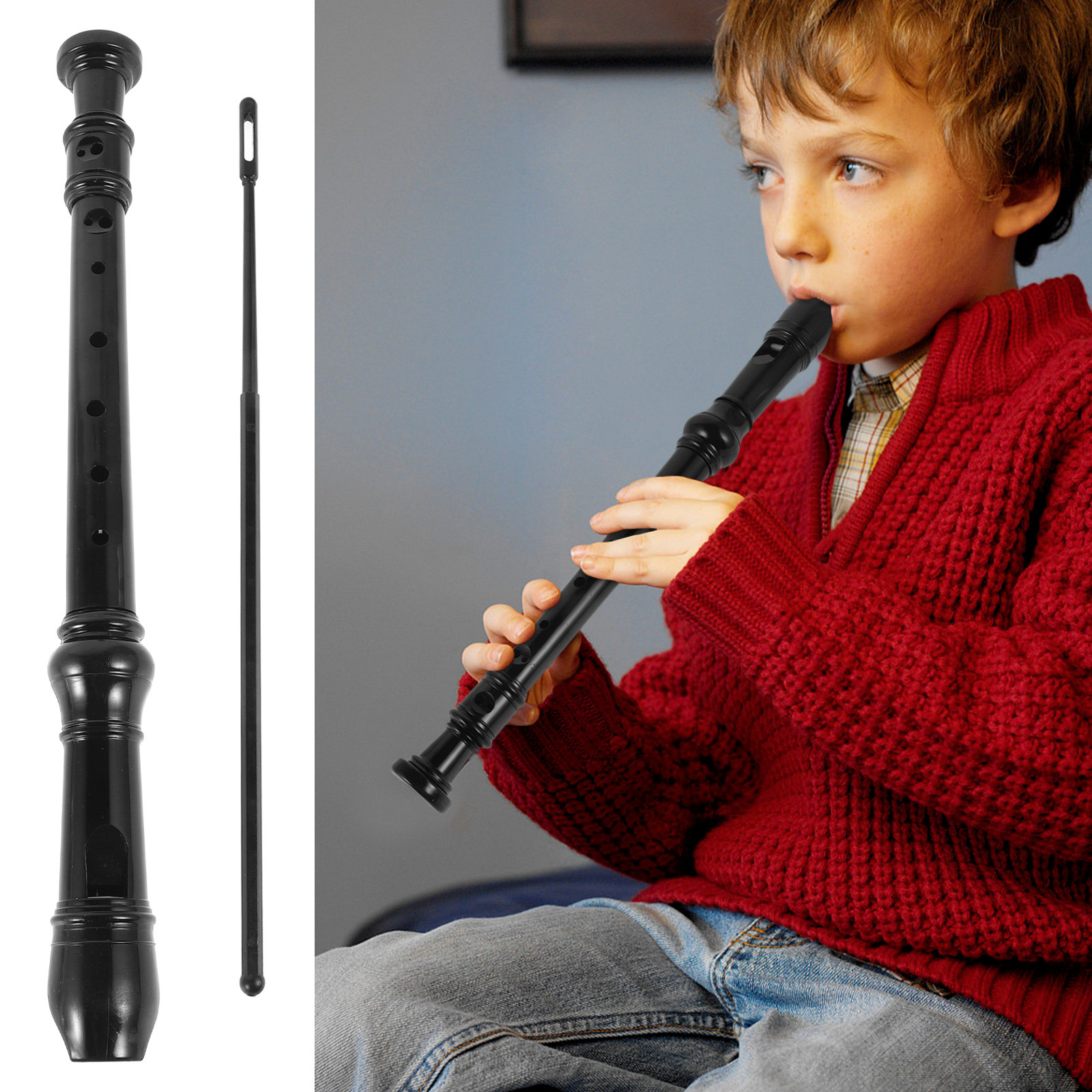 8 Delikli, Siyah, Şeffaf ABS M - Soprano Recorder Plastic incelemesi ve fiyatı